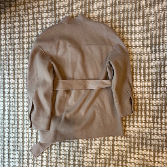 Theory Belted Wool & Cashmere Cargo Coat - Picture 8 of 9